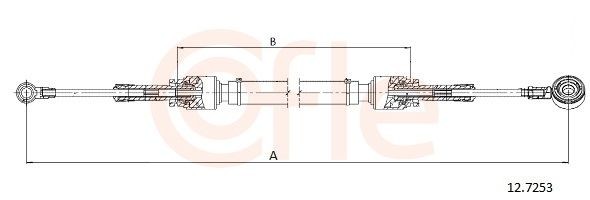COFLE Cable, manual transmission Article number: 92.12.7253 cheaply