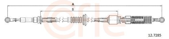 COFLE 92.12.7285 Cable, manual transmission DUCATO 2.8 JTD 4x4 128 PS Diesel 2002