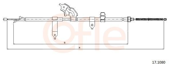 COFLE Hand brake cable Article number: 92.17.1080 cheaply
