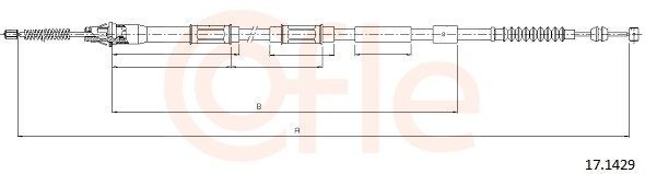 COFLE Hand brake cable Article number: 92.17.1429 cheaply