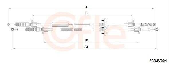 COFLE 92.2CB.IV004 Cable, manual transmission Daily 3.0 35C17, 35C17 /P, 35S17, 35S17 /P, 35S17 D 170 PS Diesel 2011