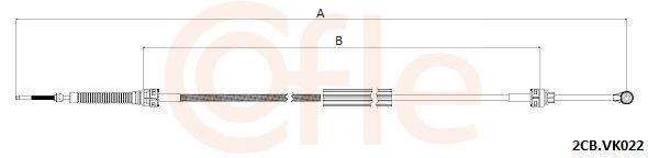 COFLE 92.2CB.VK022 Cable, manual transmission BORA 2.3 V5 4motion 170 PS Petrol 2005