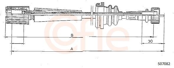 COFLE Speedometer cable Article number: 92.S07082 cheaply