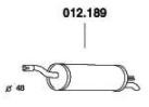 PEDOL Rear silencer Article number: 012.189 cheaply