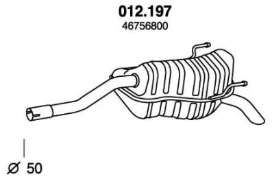 PEDOL Rear silencer Article number: 012.197 cheaply