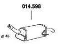 PEDOL Rear silencer Article number: 014.598 cheaply