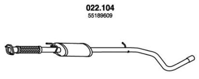 PEDOL Middle silencer Article number: 022.104 cheaply