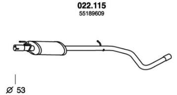 PEDOL Middle silencer Article number: 022.115 cheaply