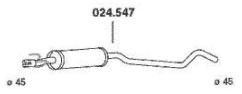 PEDOL Middle silencer Article number: 024.547 cheaply