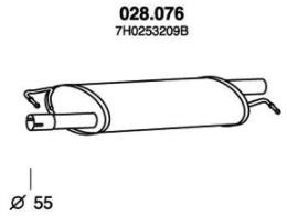 PEDOL Middle silencer Article number: 028.076 cheaply