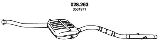 PEDOL Middle silencer Article number: 028.263 cheaply