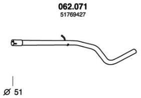 PEDOL Exhaust Pipe Article number: 062.071 cheaply