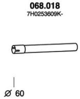 PEDOL Exhaust Pipe Article number: 068.018 cheaply