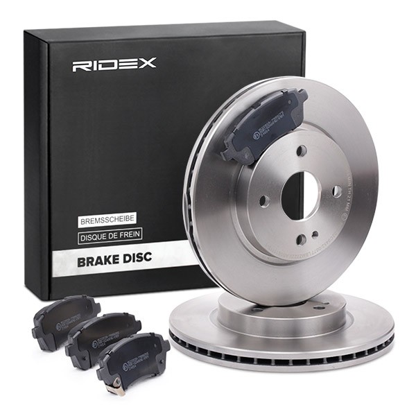 RIDEX Brake discs and pads set Article number: 3405B1448 cheaply
