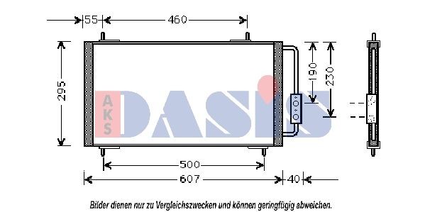 AKS DASIS Air conditioning condenser Article number: 022290N cheaply