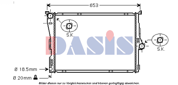 AKS DASIS Air conditioning condenser Article number: 051970N cheaply