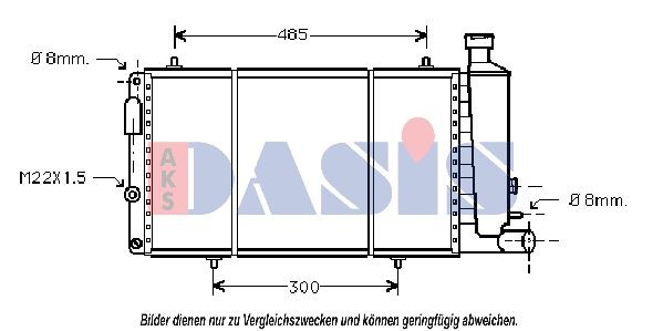 AKS DASIS Engine radiator Article number: 060550N cheaply