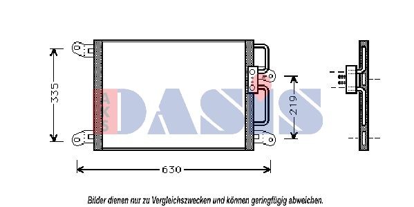 AKS DASIS Air conditioning condenser Article number: 082240N cheaply