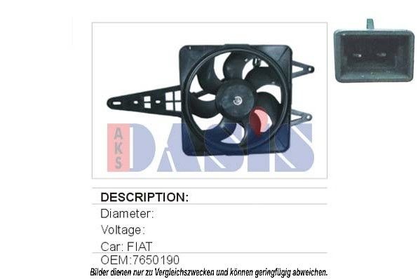 AKS DASIS Fan, radiator Article number: 088220N cheaply