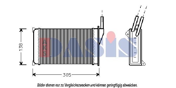 AKS DASIS Heater matrix Article number: 099080N cheaply