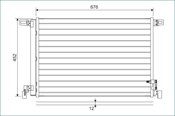 VALEO Air conditioning condenser Article number: 822609 cheaply