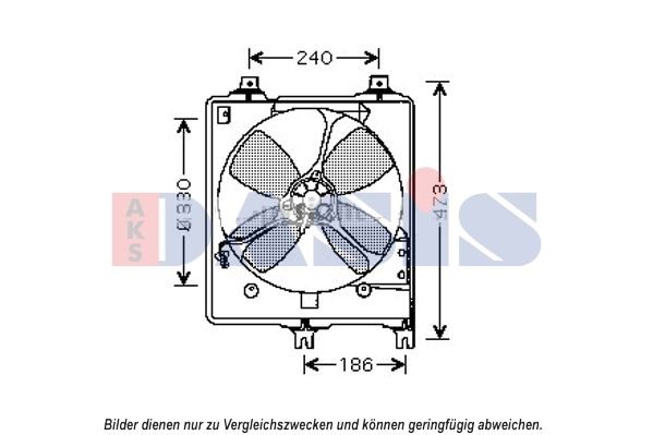 AKS DASIS Fan, radiator Article number: 112029N cheaply