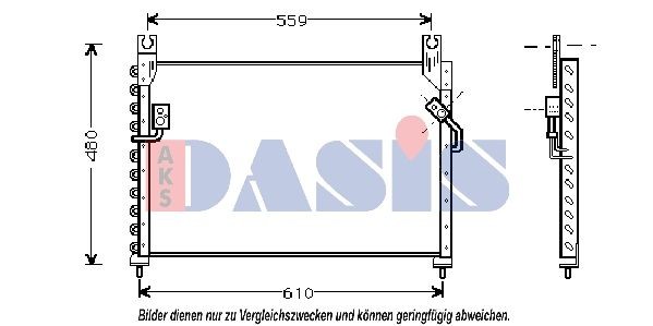 AKS DASIS Air conditioning condenser Article number: 112180N cheaply
