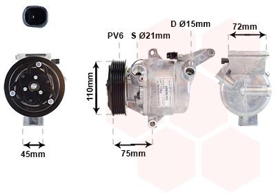 VAN WEZEL Air conditioning compressor Article number: 2701K705 cheaply