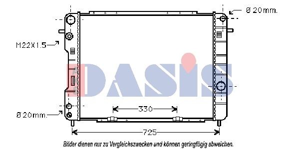 AKS DASIS Engine radiator Article number: 150029N cheaply