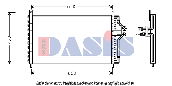 AKS DASIS Air conditioning condenser Article number: 152020N cheaply