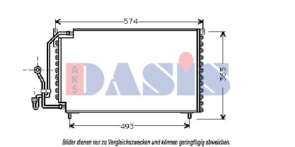 AKS DASIS Air conditioning condenser Article number: 162050N cheaply