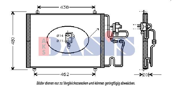 AKS DASIS Air conditioning condenser Article number: 182008N cheaply