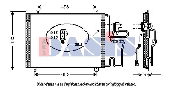 AKS DASIS Air conditioning condenser Article number: 182230N cheaply