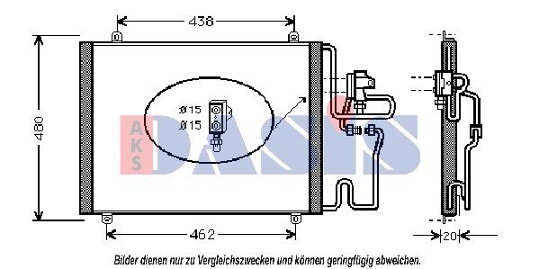 AKS DASIS Air conditioning condenser Article number: 182330N cheaply