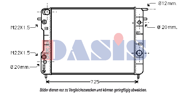 AKS DASIS Air conditioning condenser Article number: 222020N cheaply