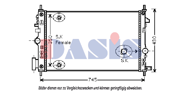 AKS DASIS Air conditioning condenser Article number: 222110N cheaply