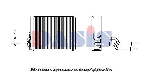AKS DASIS Heater matrix Article number: 229060N cheaply