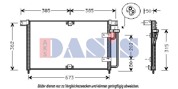 AKS DASIS Air conditioning condenser Article number: 512009N cheaply