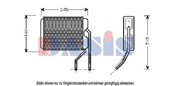 AKS DASIS Heater matrix Article number: 519001N cheaply