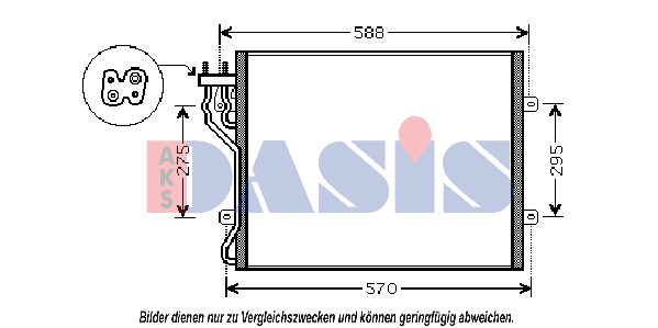 AKS DASIS Air conditioning condenser Article number: 522044N cheaply