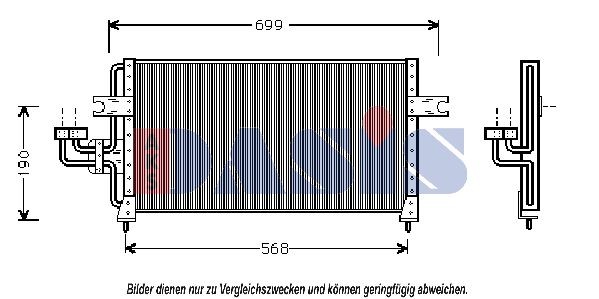 AKS DASIS Air conditioning condenser Article number: 562070N cheaply