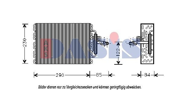 AKS DASIS Air conditioning evaporator Article number: 820002N cheaply