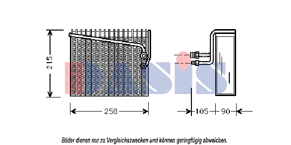 AKS DASIS Air conditioning evaporator Article number: 820189N cheaply