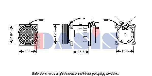 AKS DASIS Air conditioning compressor Article number: 850590N cheaply