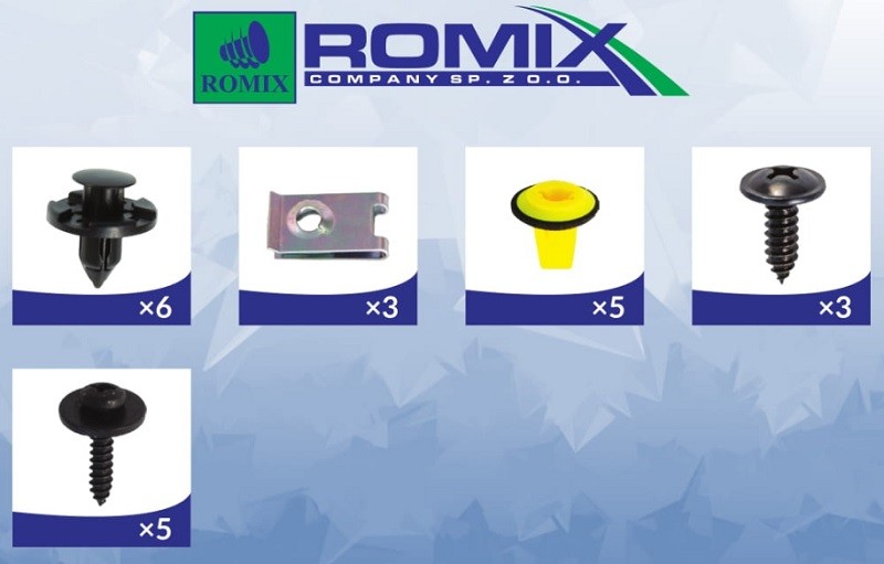 ROMIX Wheel arch liner Article number: 91011 cheaply