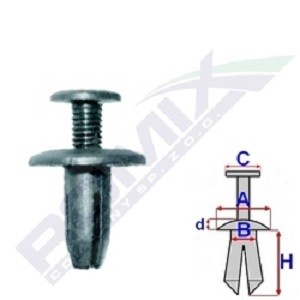 ROMIX B22091 Rivet YARIS 1.4 D-4D (NLP10_) 75 PS Diesel 2005