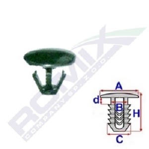 ROMIX Clip, trim / protective strip Article number: B25663 cheaply