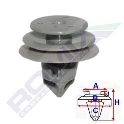 ROMIX Clip, trim / protective strip Article number: C60552 cheaply