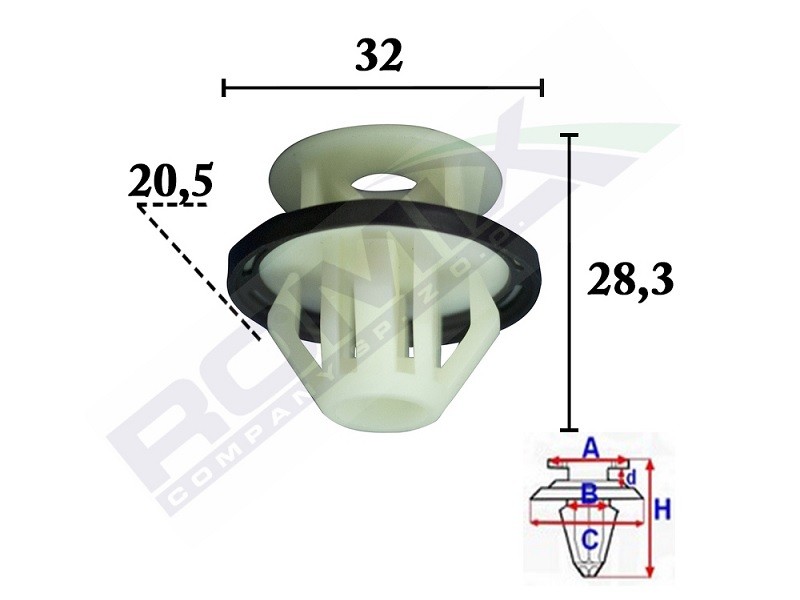 ROMIX Clip, trim / protective strip Article number: C70353 cheaply