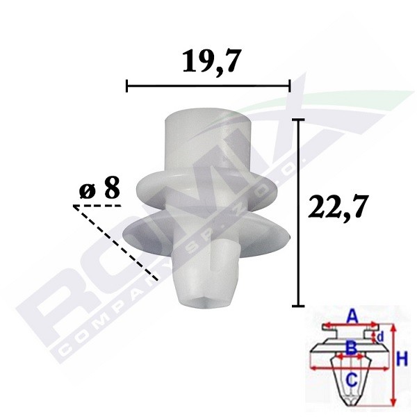 ROMIX Clip, trim / protective strip Article number: C70563 cheaply